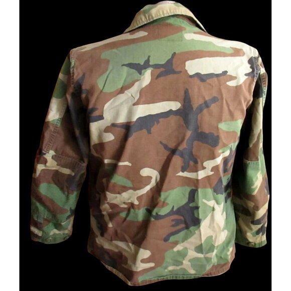Vintage Small Vintage Shirt/Jacket US Army Camouflage Field US NAVY Stencil - Picture 2 of 5